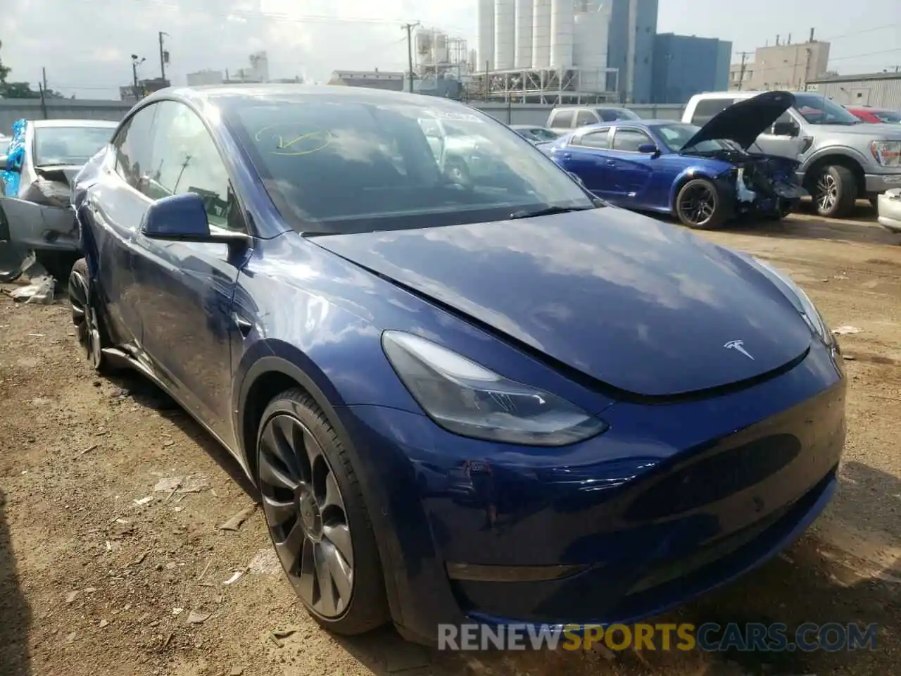 1 Фотография поврежденного автомобиля 5YJYGDEF5MF252367 TESLA MODEL Y 2021