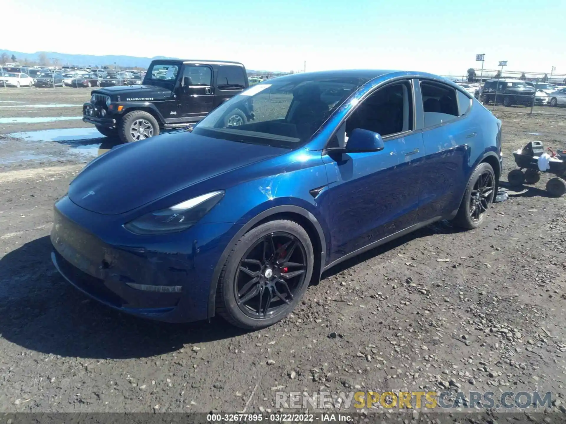 2 Photograph of a damaged car 5YJYGDEF6MF139463 TESLA MODEL Y 2021