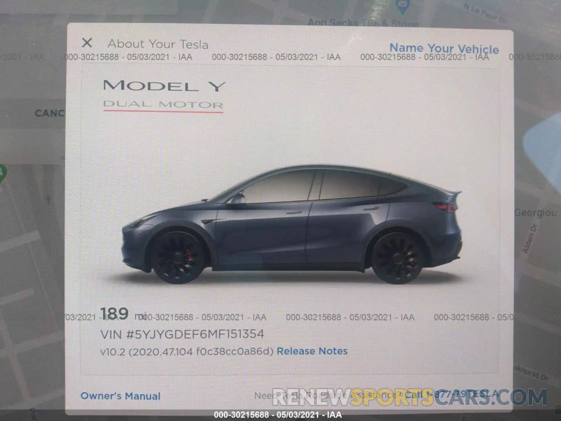 7 Фотография поврежденного автомобиля 5YJYGDEF6MF151354 TESLA MODEL Y 2021