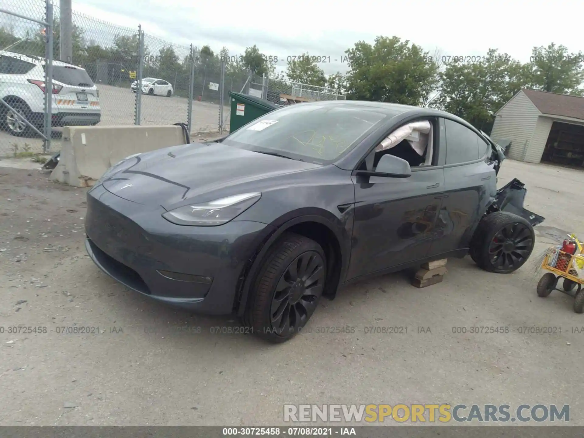 2 Фотография поврежденного автомобиля 5YJYGDEF6MF201556 TESLA MODEL Y 2021