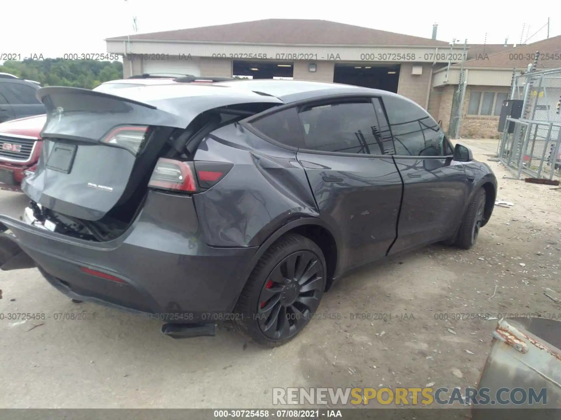 4 Фотография поврежденного автомобиля 5YJYGDEF6MF201556 TESLA MODEL Y 2021