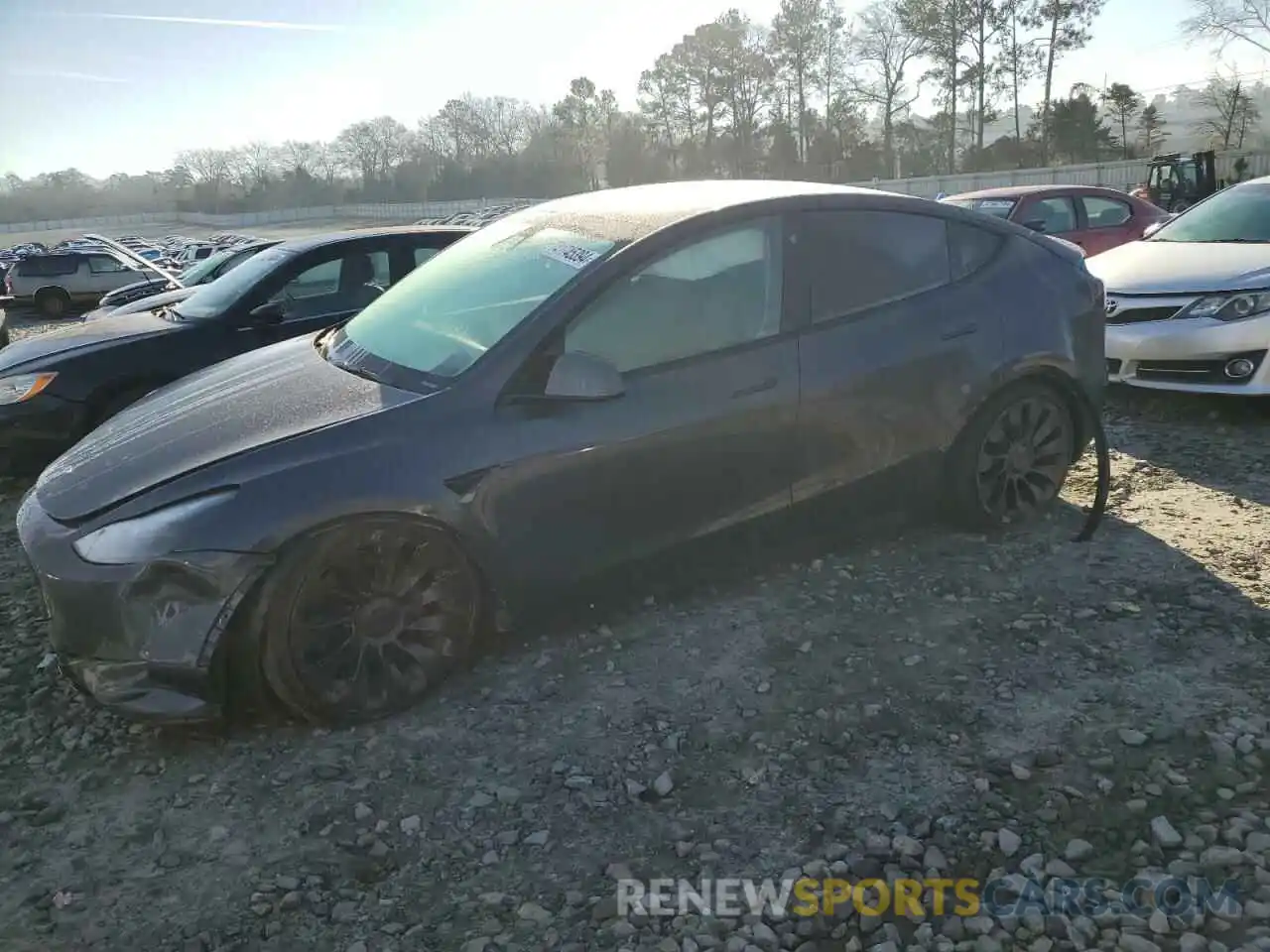 1 Photograph of a damaged car 5YJYGDEF6MF257786 TESLA MODEL Y 2021