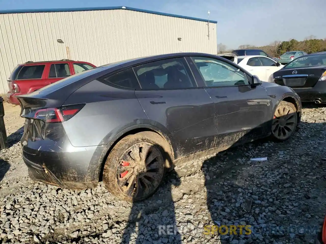 3 Фотография поврежденного автомобиля 5YJYGDEF6MF257786 TESLA MODEL Y 2021