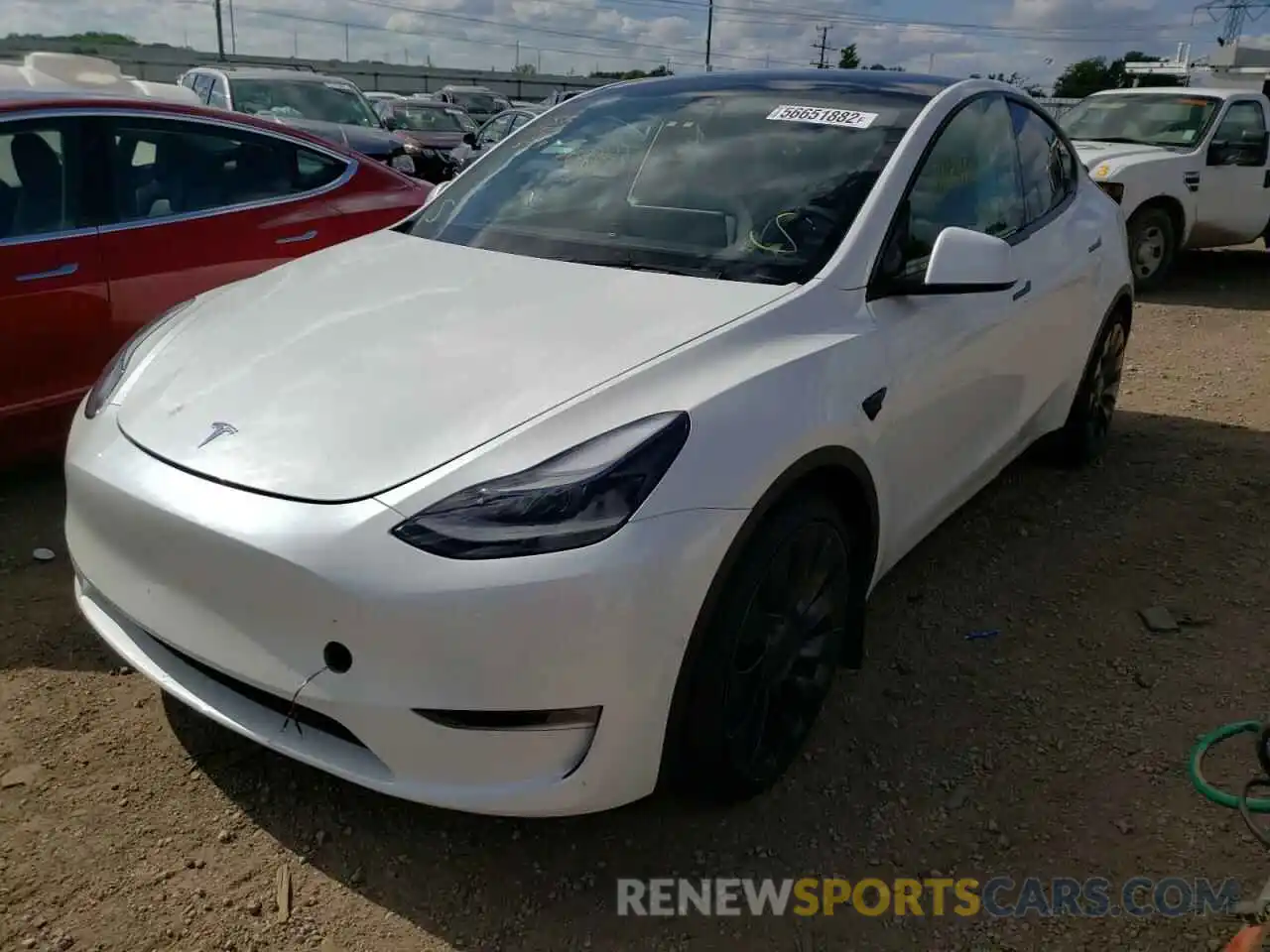 2 Фотография поврежденного автомобиля 5YJYGDEF6MF261711 TESLA MODEL Y 2021