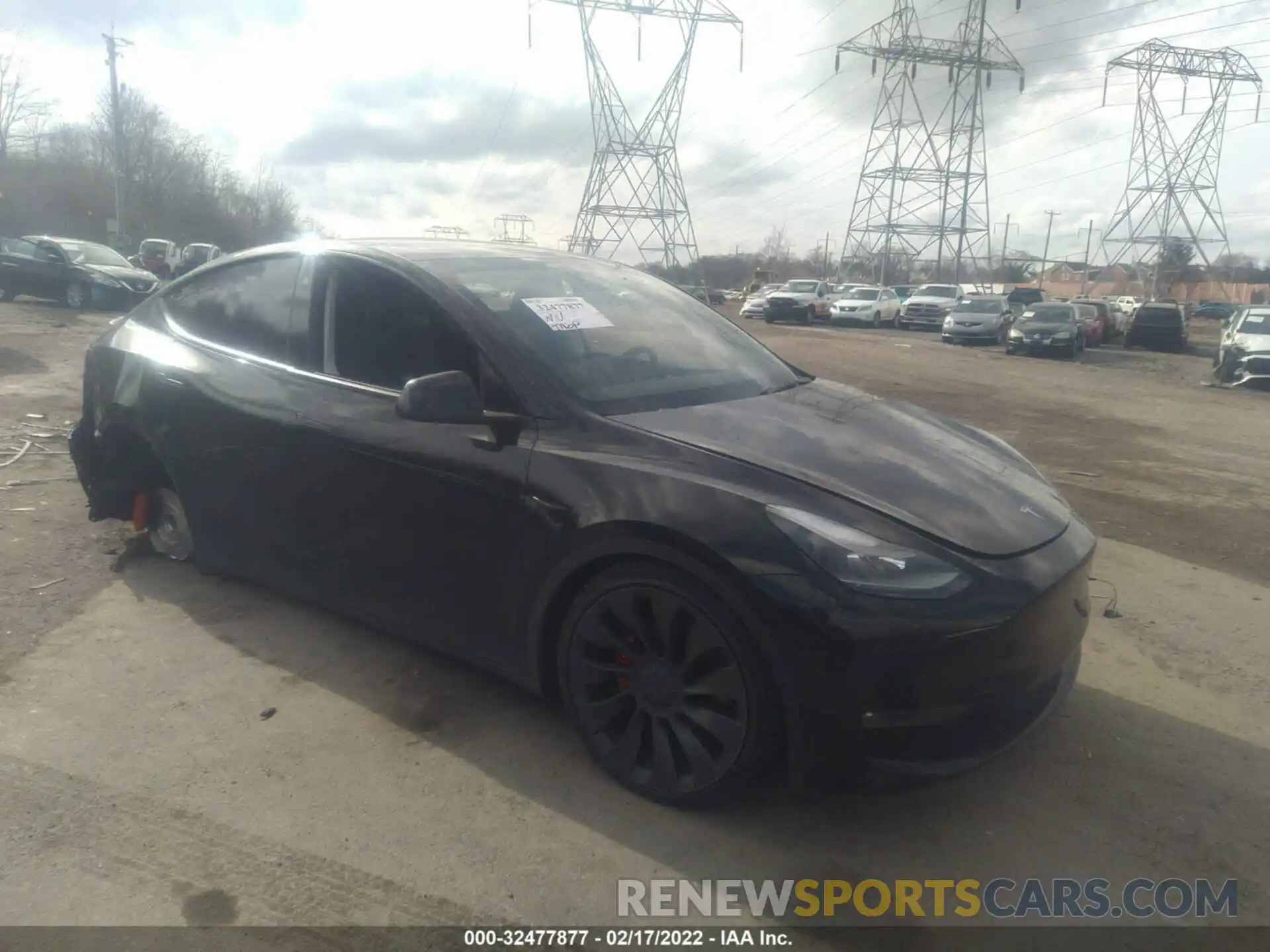 1 Photograph of a damaged car 5YJYGDEF7MF197162 TESLA MODEL Y 2021