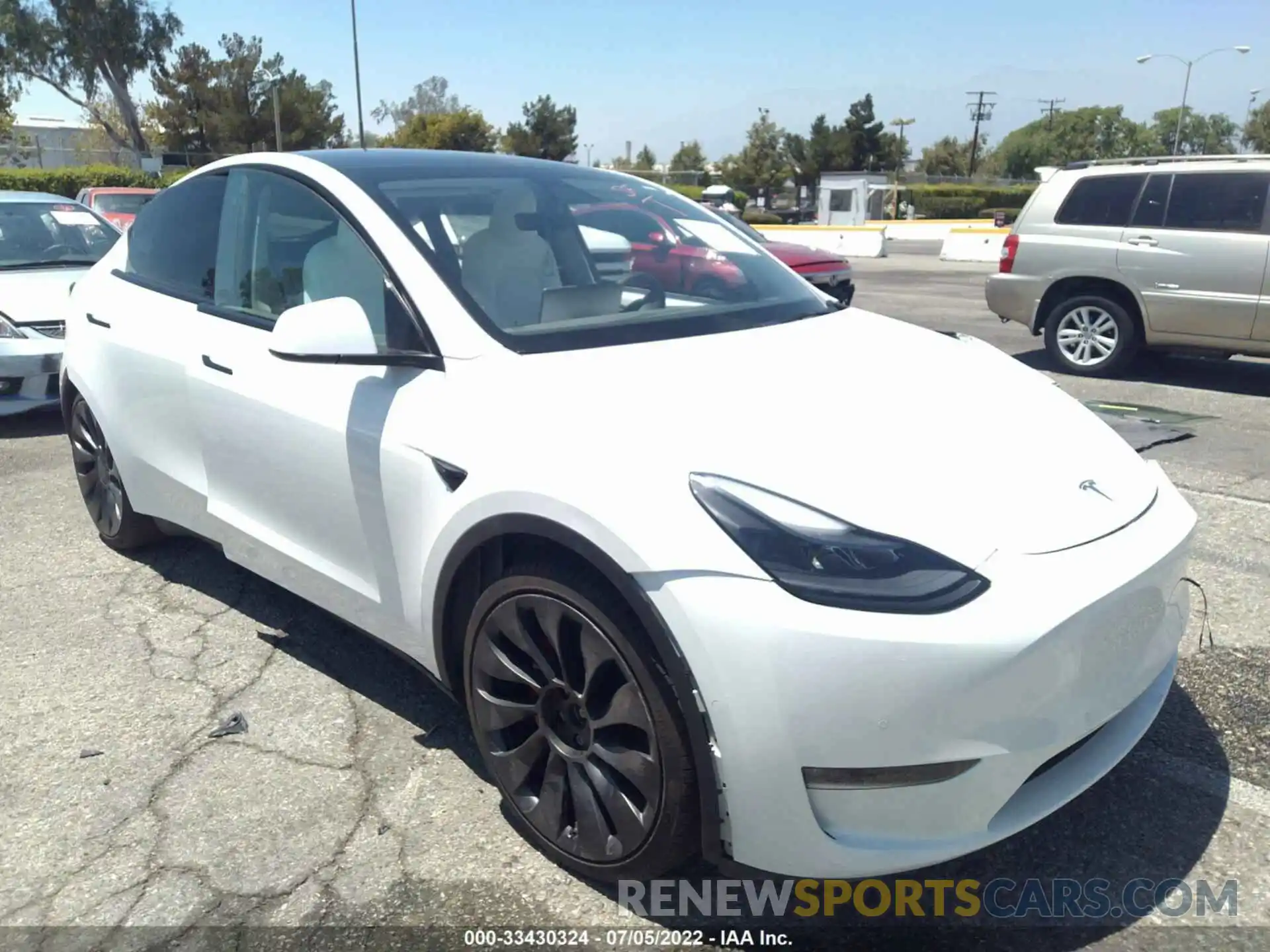 1 Photograph of a damaged car 5YJYGDEF7MF201940 TESLA MODEL Y 2021