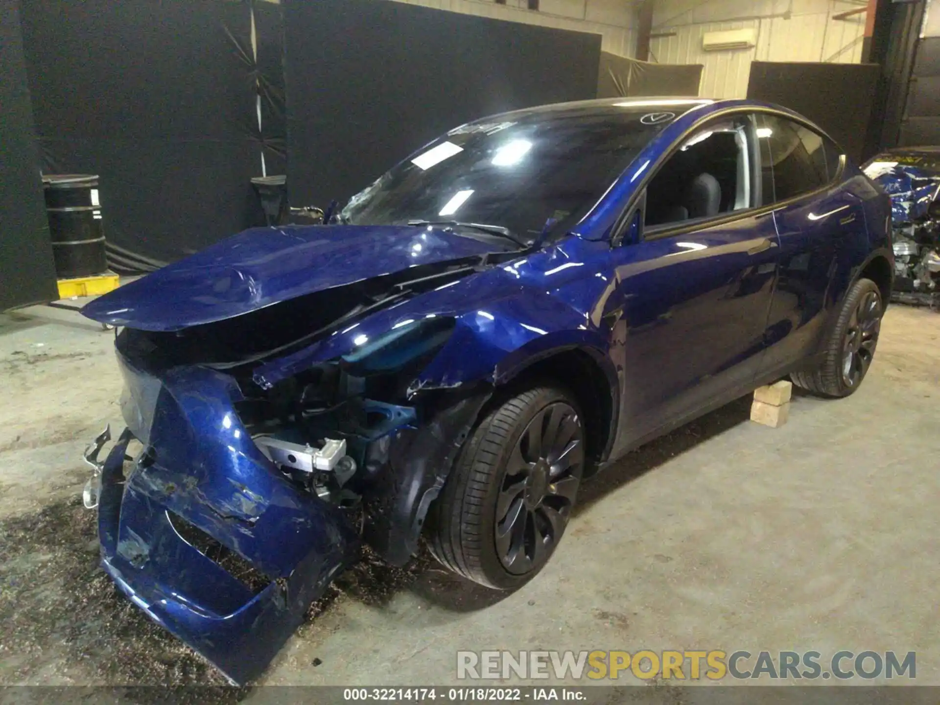 2 Photograph of a damaged car 5YJYGDEF7MF240365 TESLA MODEL Y 2021