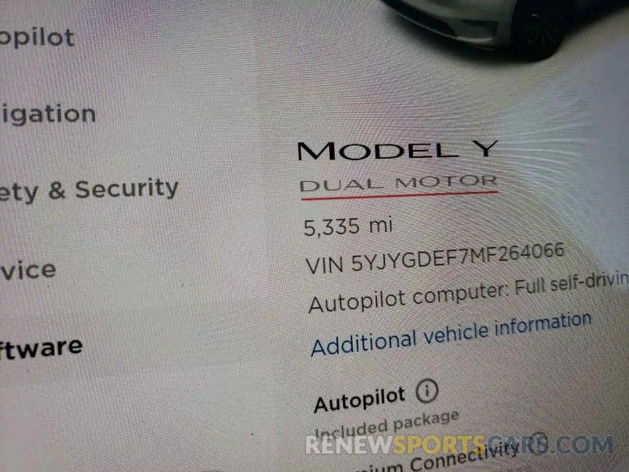 8 Photograph of a damaged car 5YJYGDEF7MF264066 TESLA MODEL Y 2021