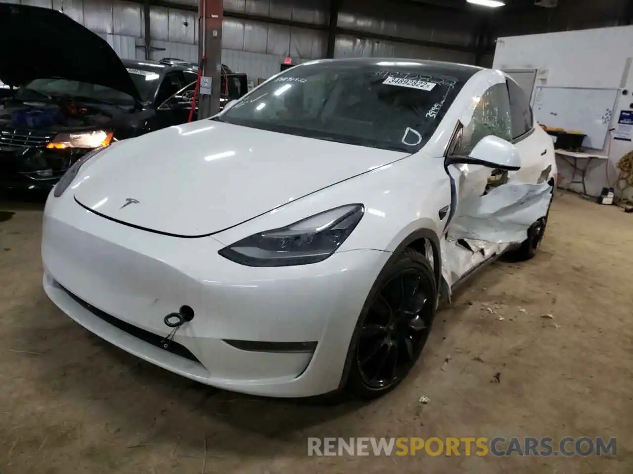 2 Photograph of a damaged car 5YJYGDEF7MF295110 TESLA MODEL Y 2021