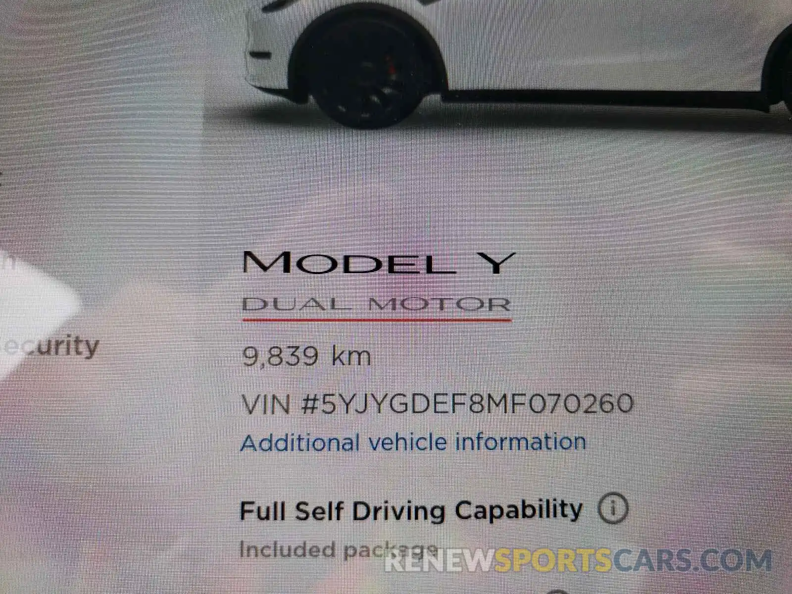 8 Photograph of a damaged car 5YJYGDEF8MF070260 TESLA MODEL Y 2021