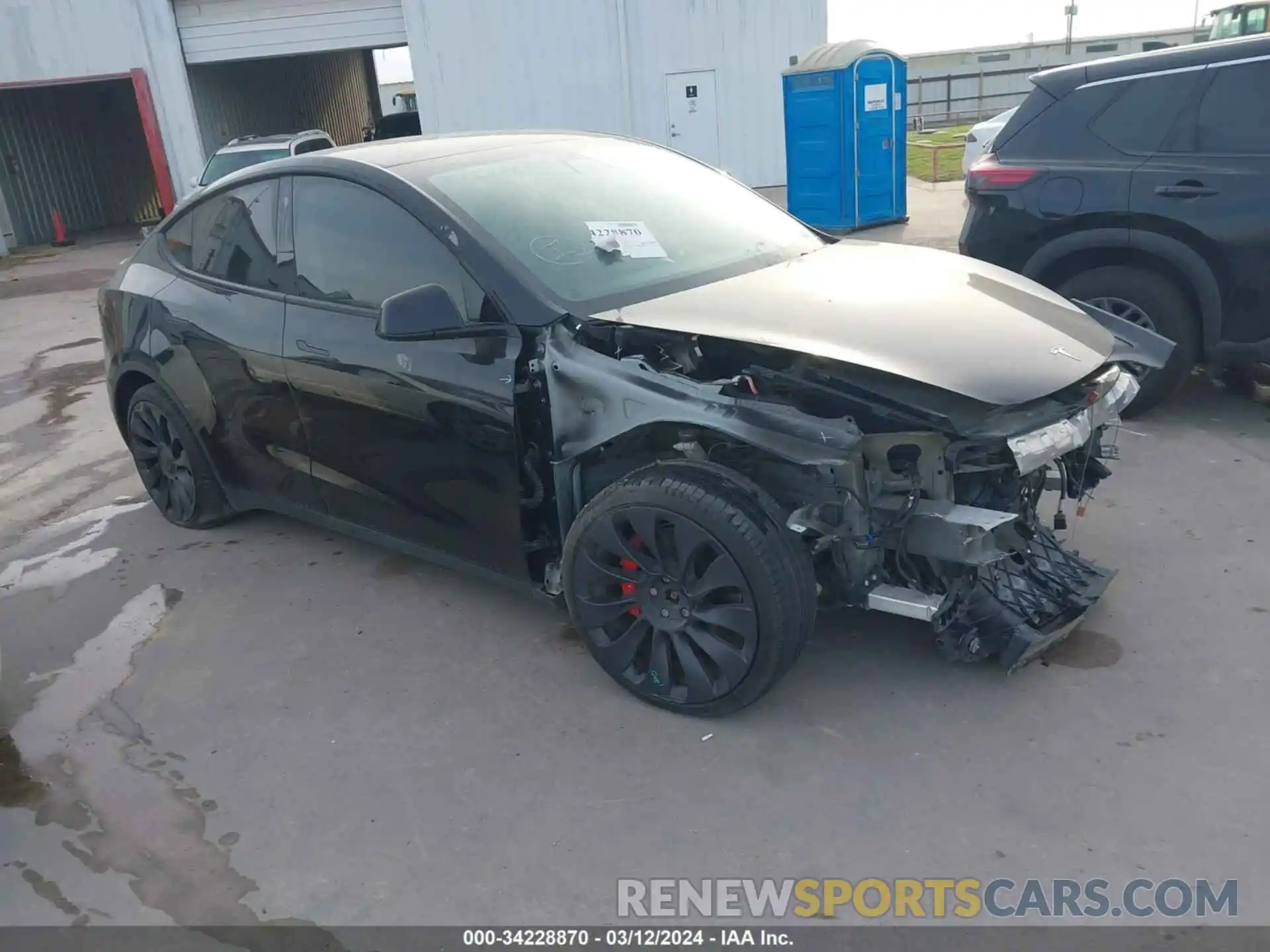 1 Photograph of a damaged car 5YJYGDEF8MF133535 TESLA MODEL Y 2021