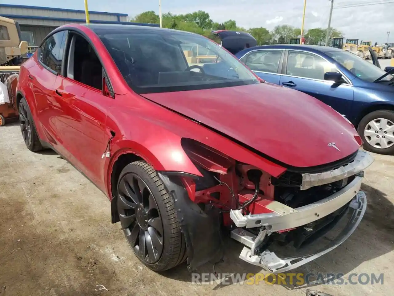 1 Photograph of a damaged car 5YJYGDEF8MF140999 TESLA MODEL Y 2021