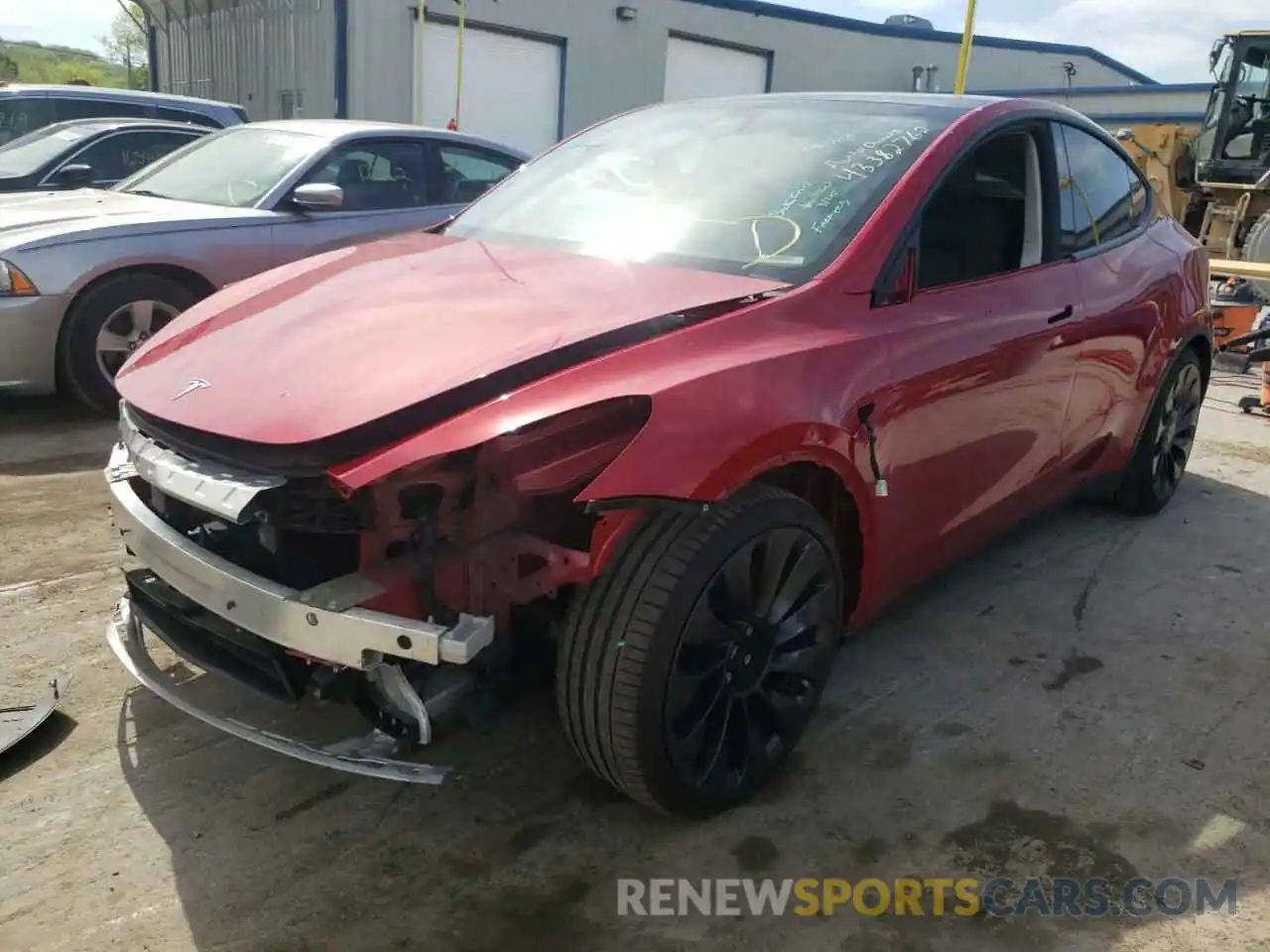 2 Photograph of a damaged car 5YJYGDEF8MF140999 TESLA MODEL Y 2021