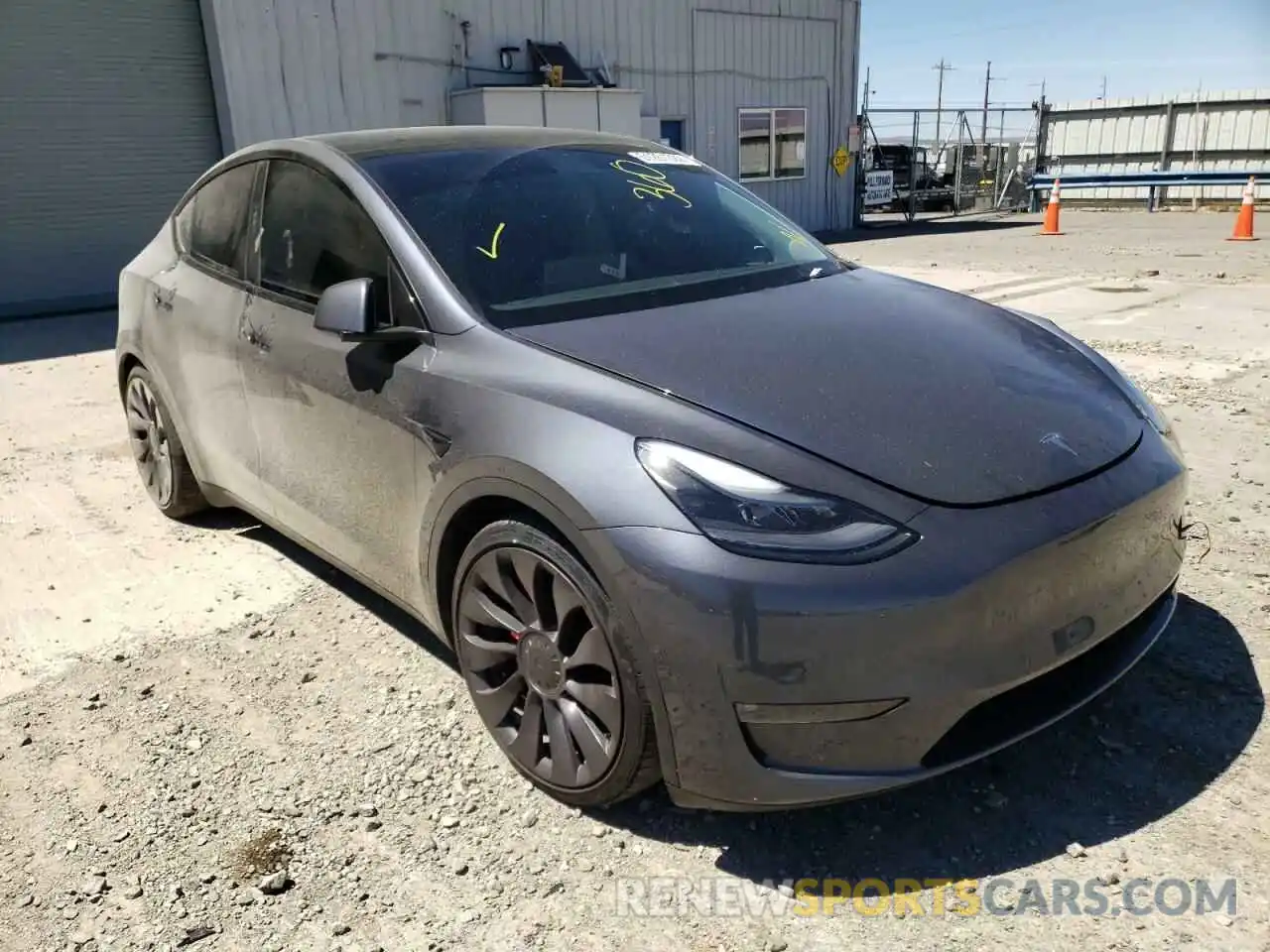 1 Photograph of a damaged car 5YJYGDEF8MF157754 TESLA MODEL Y 2021