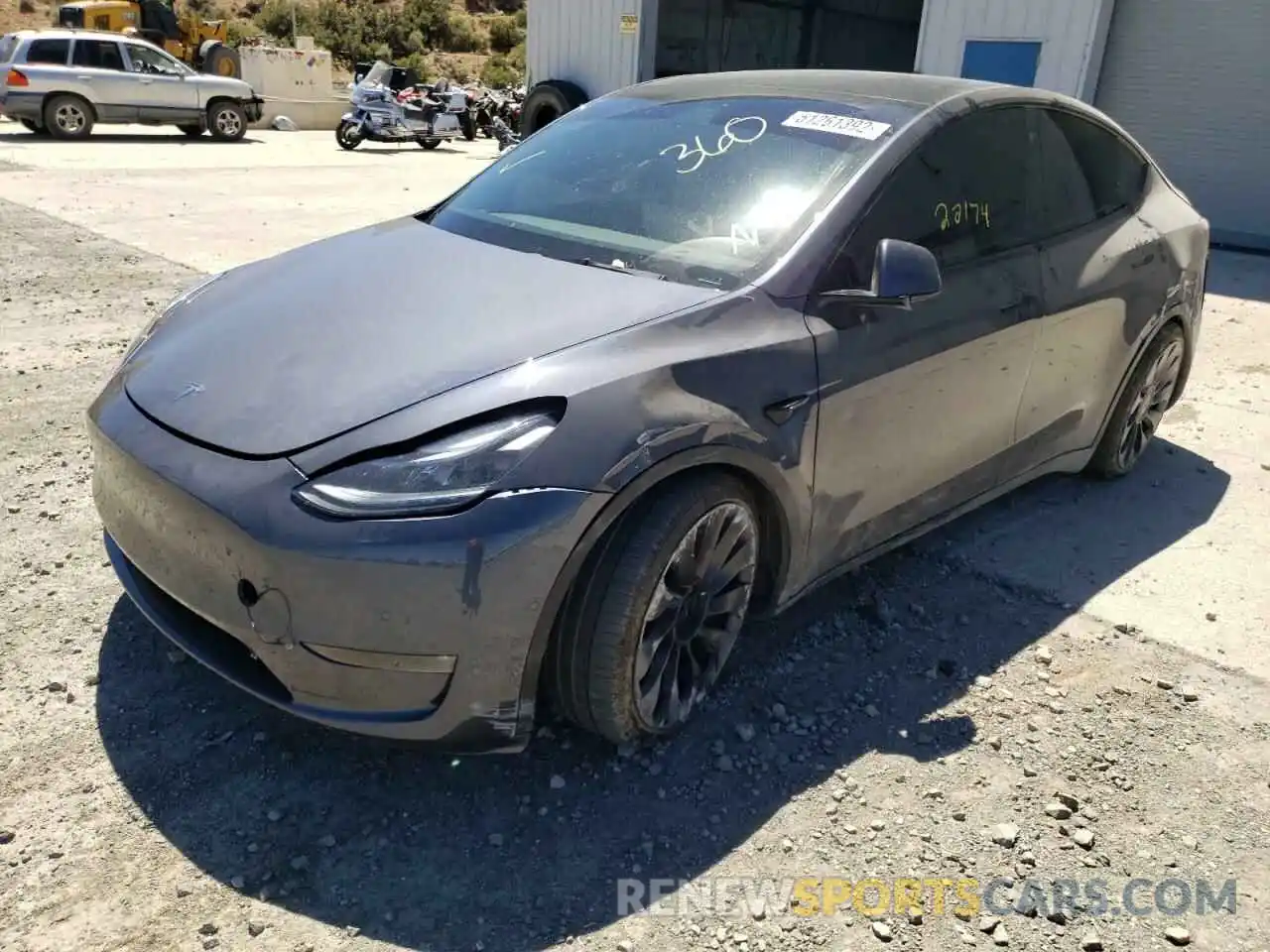 2 Photograph of a damaged car 5YJYGDEF8MF157754 TESLA MODEL Y 2021