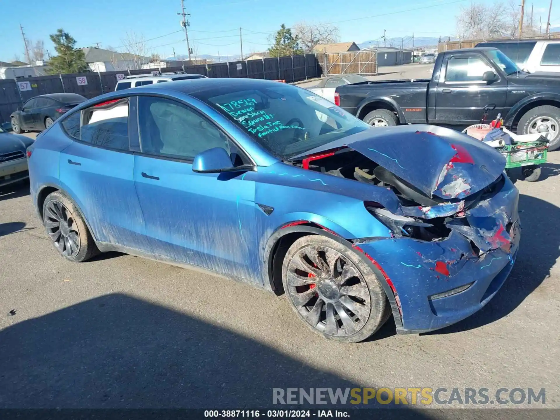 1 Photograph of a damaged car 5YJYGDEF8MF178569 TESLA MODEL Y 2021