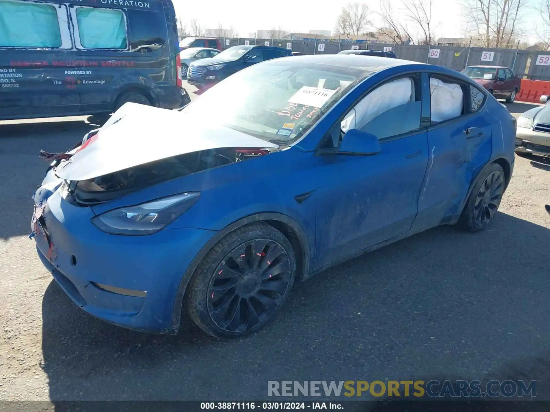 2 Фотография поврежденного автомобиля 5YJYGDEF8MF178569 TESLA MODEL Y 2021