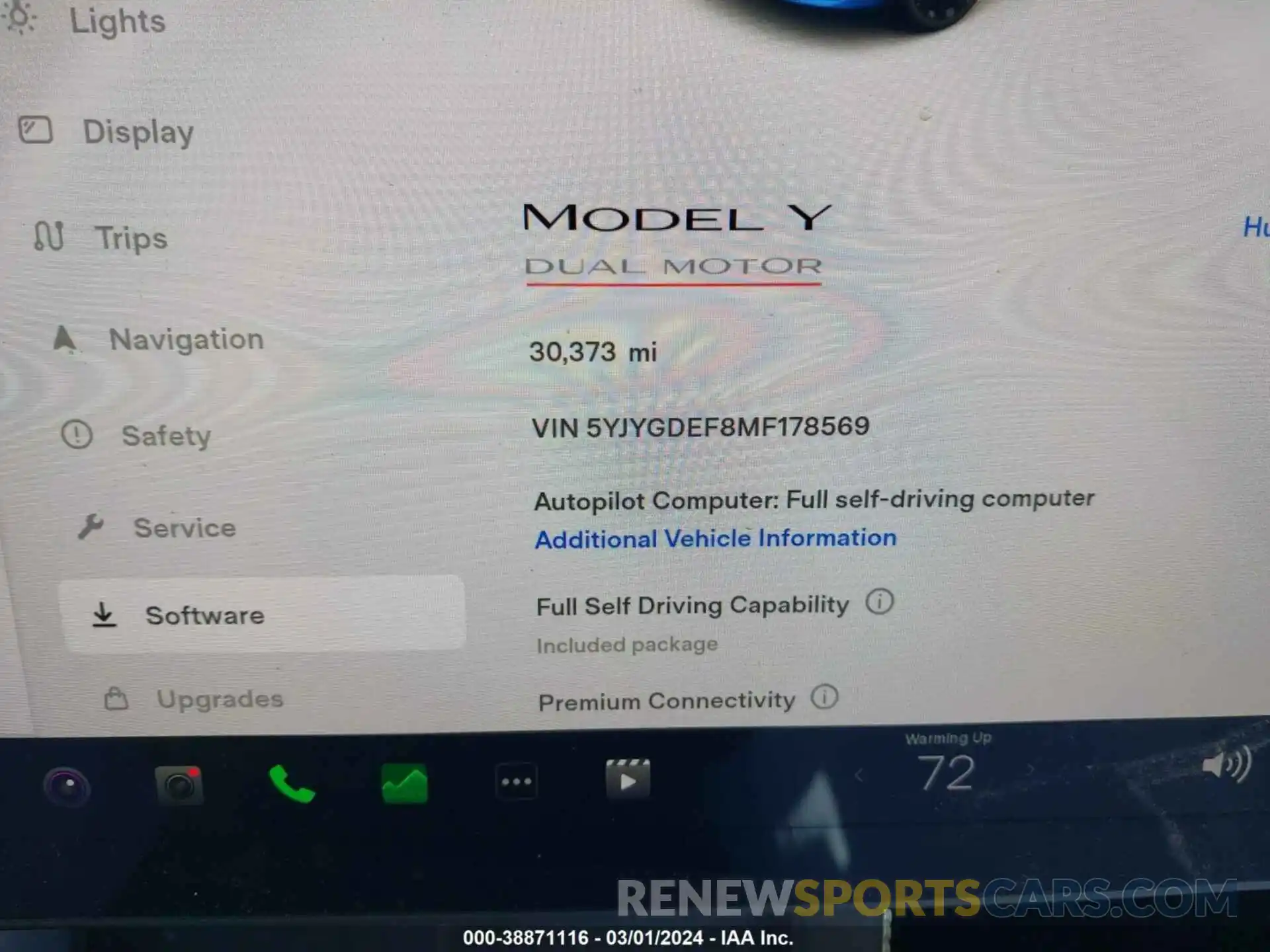 7 Photograph of a damaged car 5YJYGDEF8MF178569 TESLA MODEL Y 2021