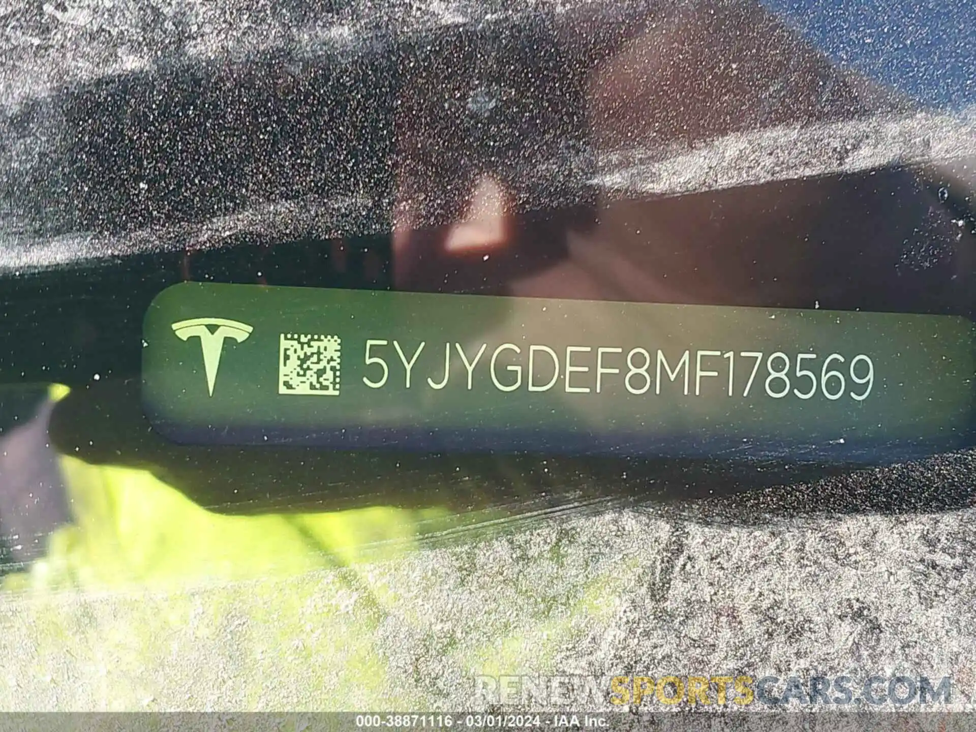 9 Фотография поврежденного автомобиля 5YJYGDEF8MF178569 TESLA MODEL Y 2021