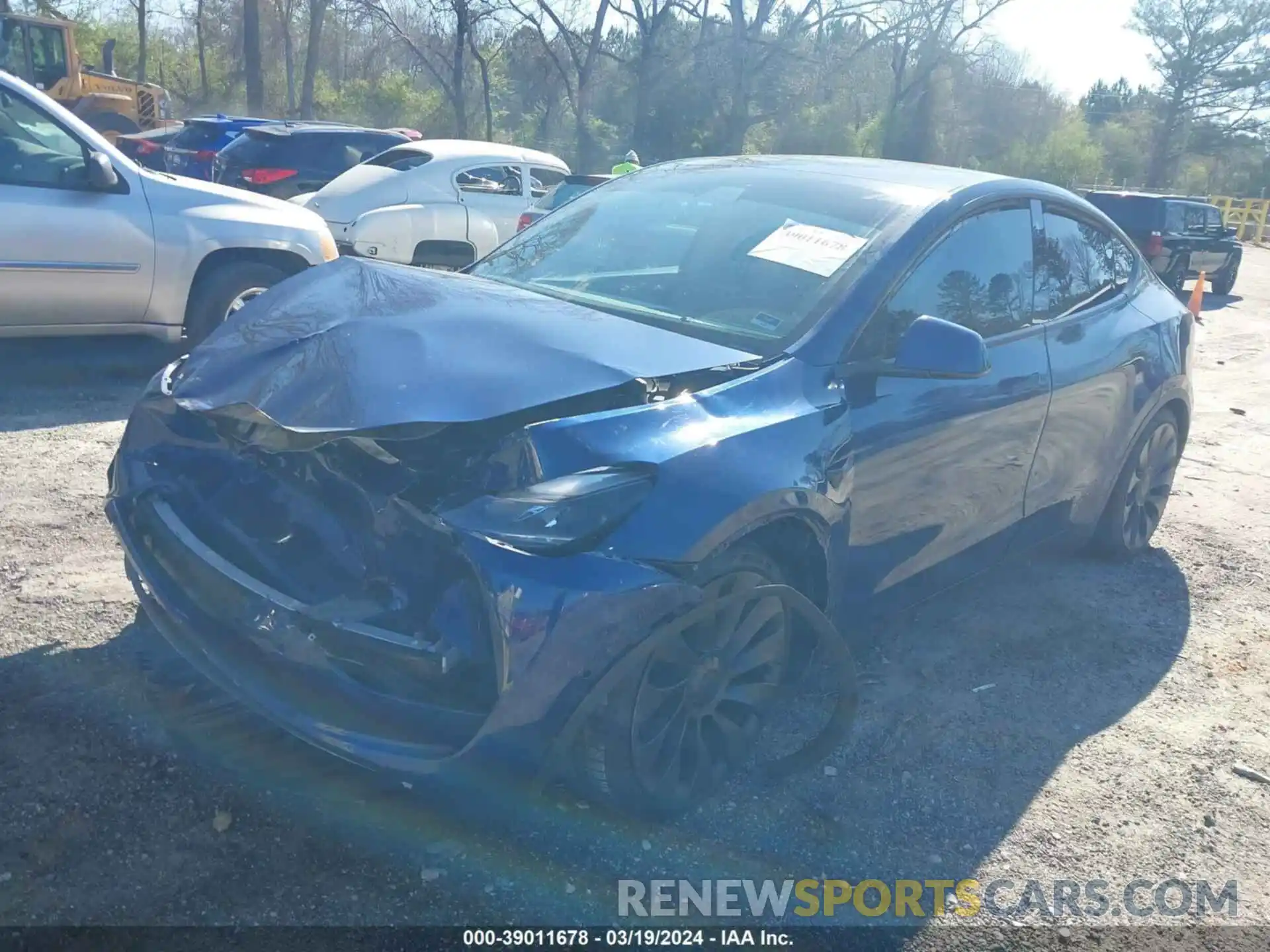 2 Photograph of a damaged car 5YJYGDEF8MF189474 TESLA MODEL Y 2021