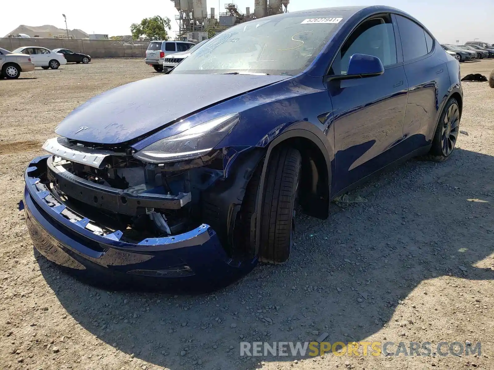 2 Photograph of a damaged car 5YJYGDEF8MF197316 TESLA MODEL Y 2021