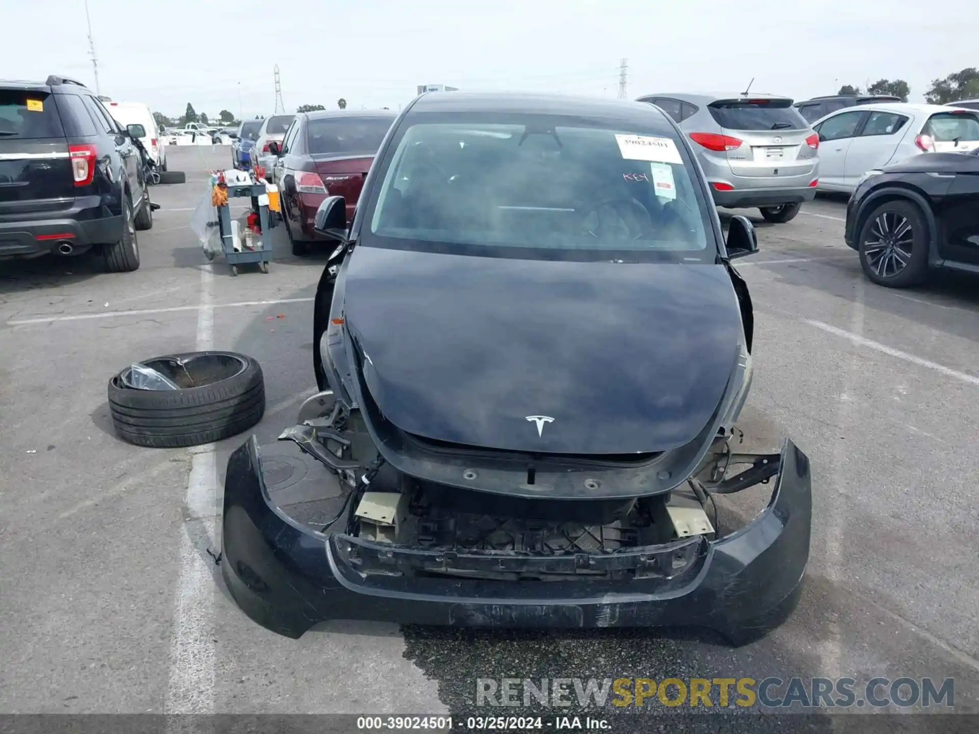 12 Photograph of a damaged car 5YJYGDEF8MF251388 TESLA MODEL Y 2021