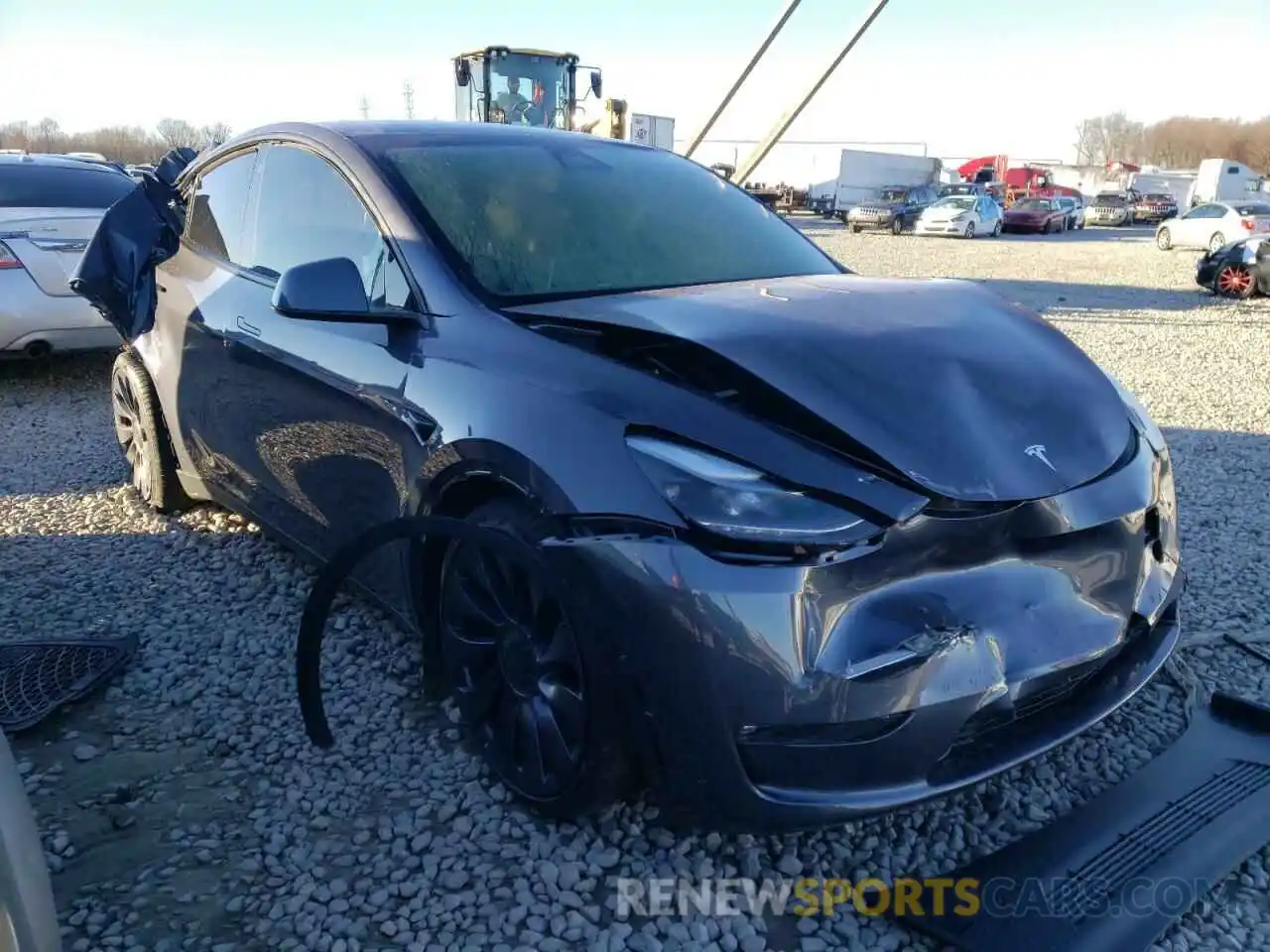 1 Photograph of a damaged car 5YJYGDEF8MF257224 TESLA MODEL Y 2021