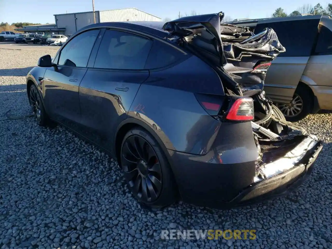 3 Photograph of a damaged car 5YJYGDEF8MF257224 TESLA MODEL Y 2021