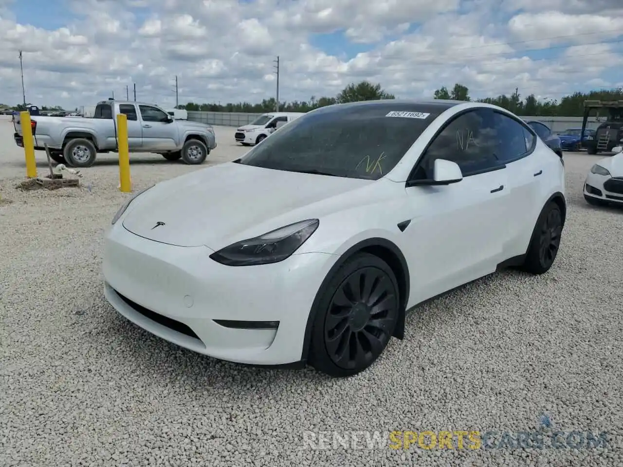 2 Photograph of a damaged car 5YJYGDEF8MF269308 TESLA MODEL Y 2021