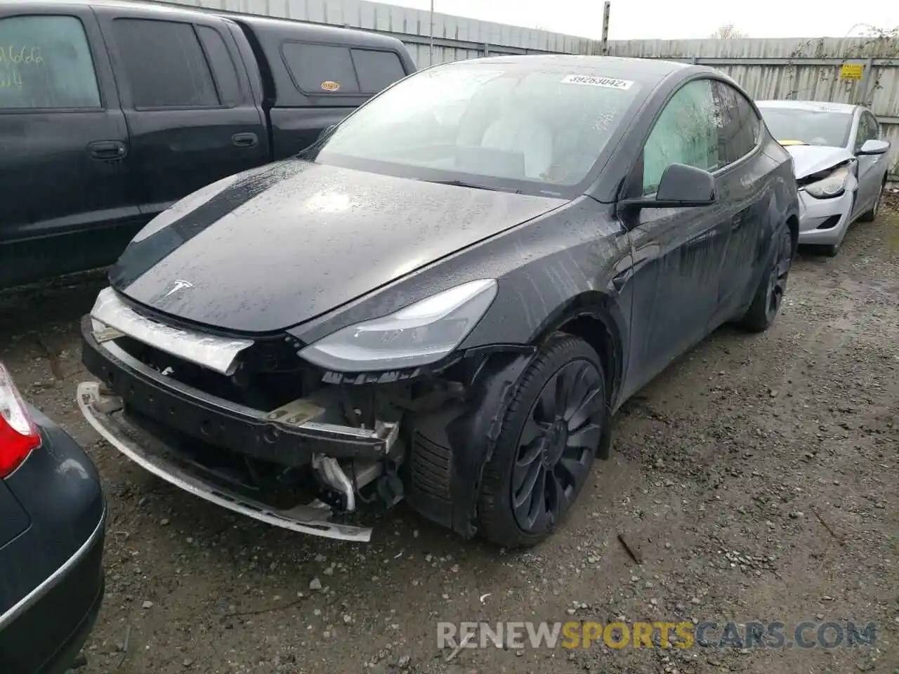 2 Фотография поврежденного автомобиля 5YJYGDEF8MF269728 TESLA MODEL Y 2021