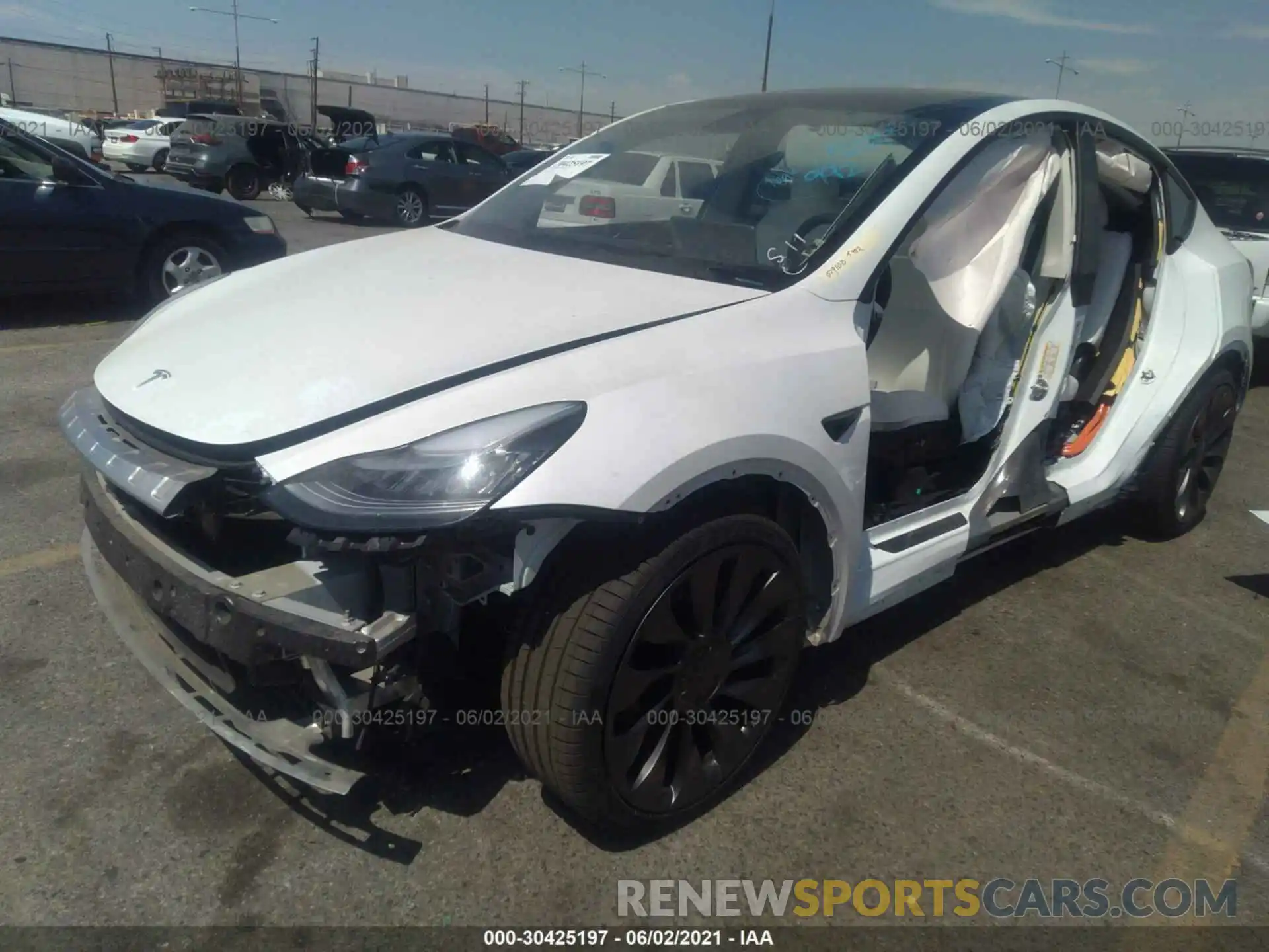 6 Photograph of a damaged car 5YJYGDEF9MF079100 TESLA MODEL Y 2021