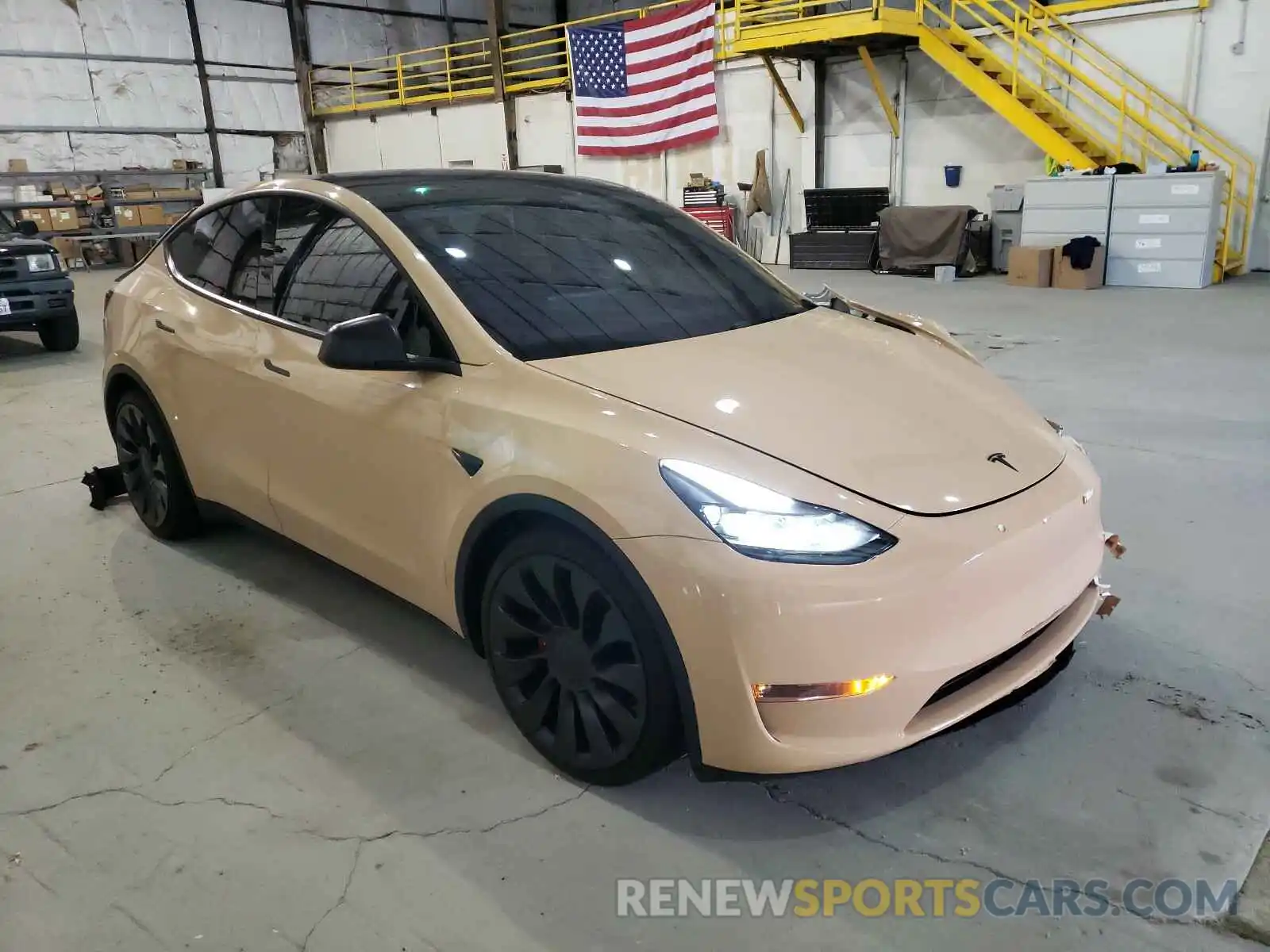 1 Photograph of a damaged car 5YJYGDEF9MF151185 TESLA MODEL Y 2021