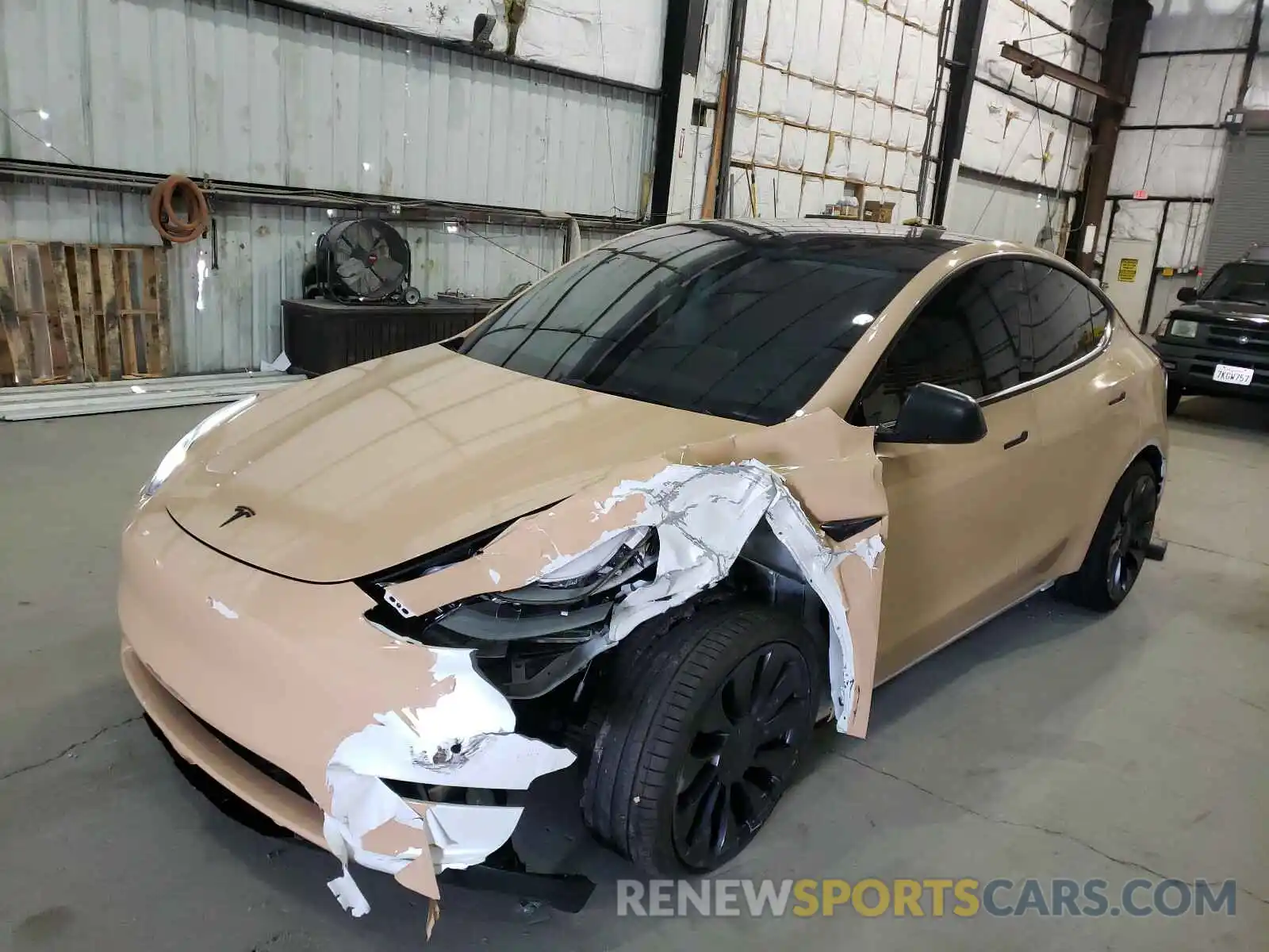 2 Photograph of a damaged car 5YJYGDEF9MF151185 TESLA MODEL Y 2021