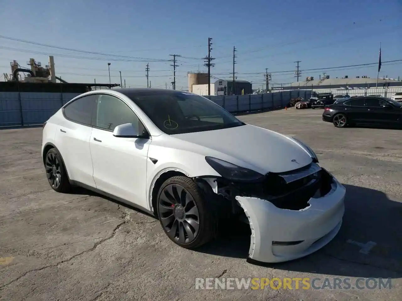 1 Photograph of a damaged car 5YJYGDEF9MF151221 TESLA MODEL Y 2021