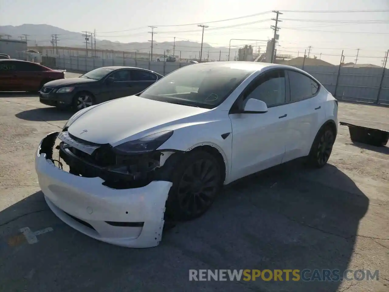 2 Photograph of a damaged car 5YJYGDEF9MF151221 TESLA MODEL Y 2021