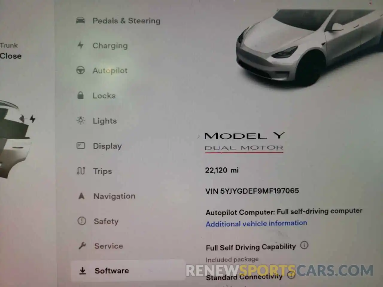 8 Photograph of a damaged car 5YJYGDEF9MF197065 TESLA MODEL Y 2021