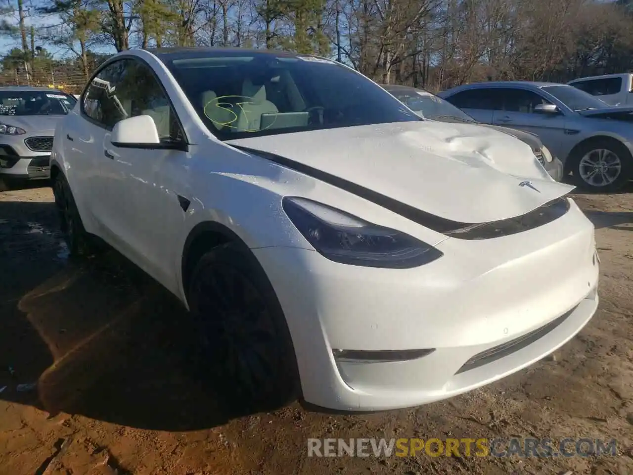 1 Photograph of a damaged car 5YJYGDEF9MF244577 TESLA MODEL Y 2021