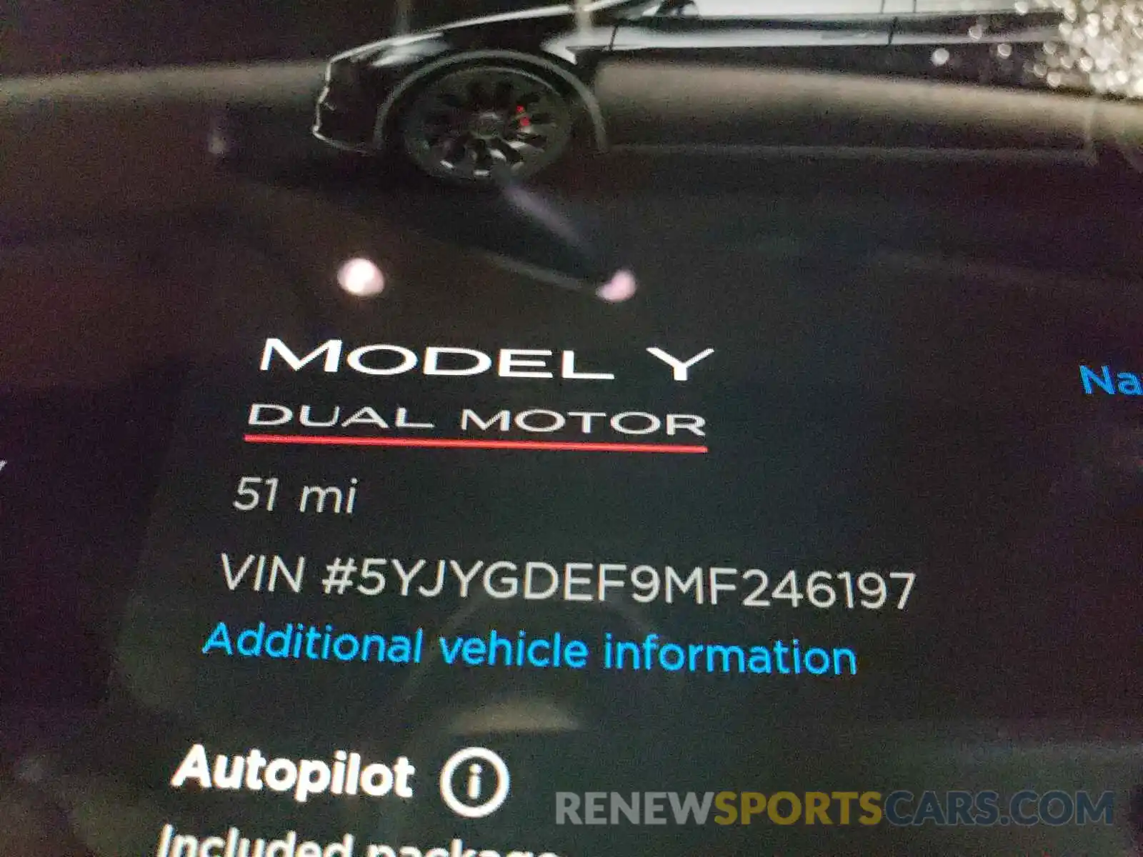 8 Photograph of a damaged car 5YJYGDEF9MF246197 TESLA MODEL Y 2021