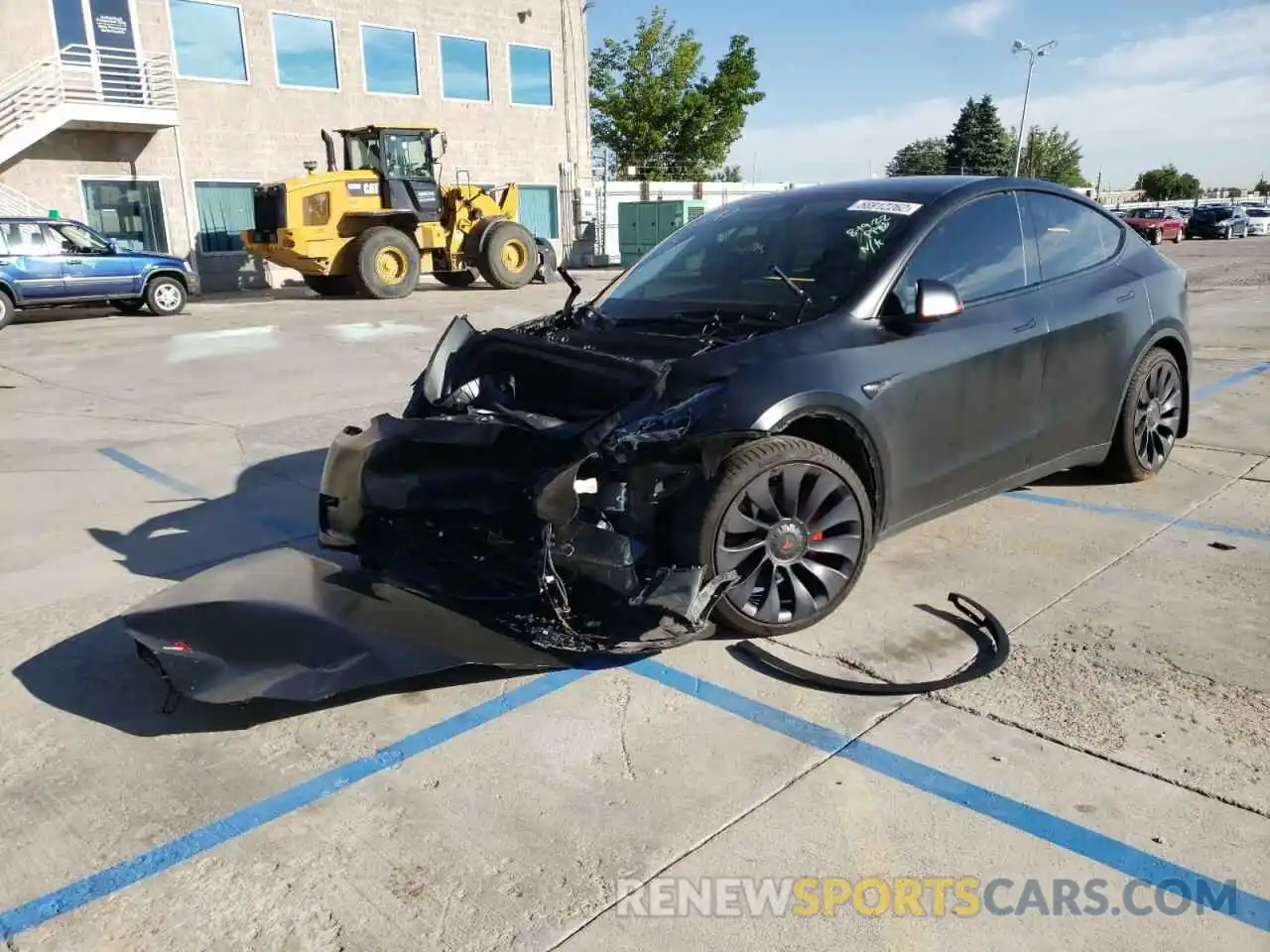 2 Photograph of a damaged car 5YJYGDEF9MF252145 TESLA MODEL Y 2021