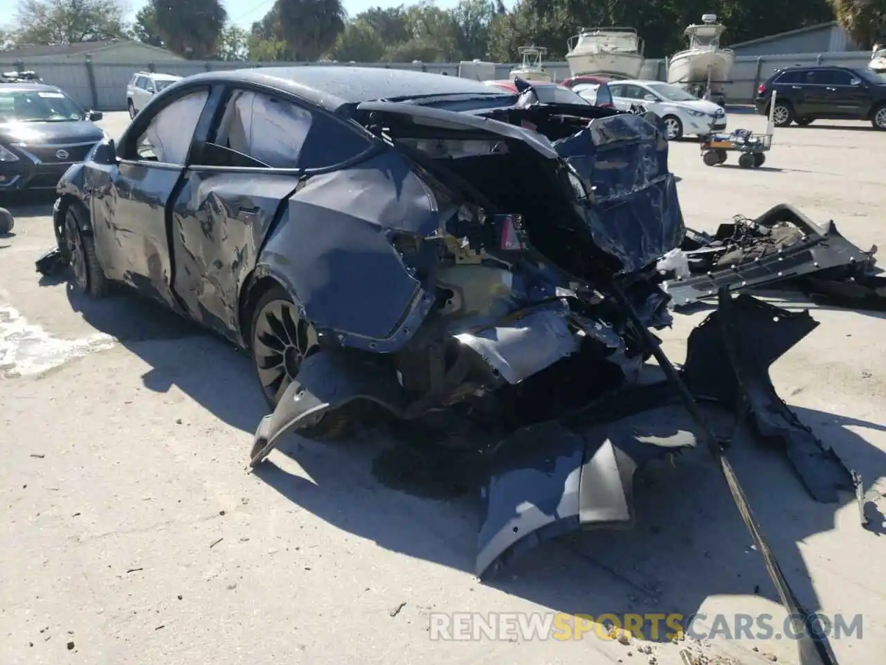 3 Photograph of a damaged car 5YJYGDEF9MF266868 TESLA MODEL Y 2021