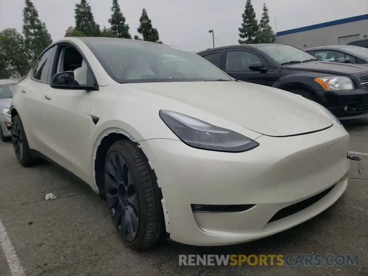 1 Photograph of a damaged car 5YJYGDEF9MF267342 TESLA MODEL Y 2021