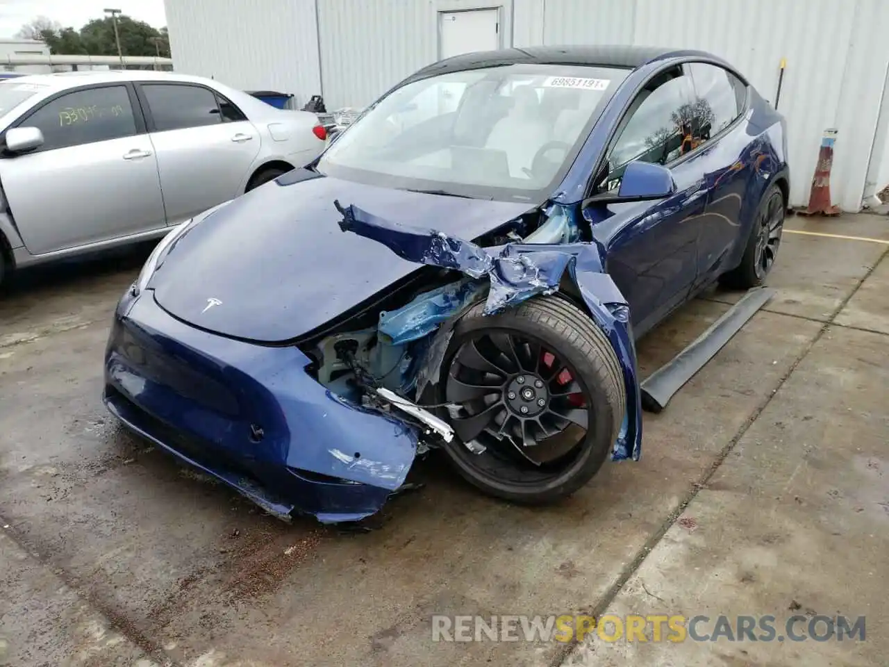 2 Photograph of a damaged car 5YJYGDEF9MF297912 TESLA MODEL Y 2021