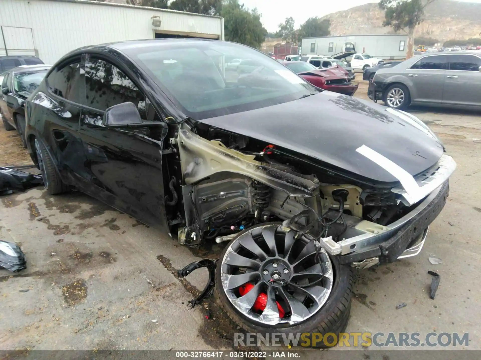 1 Photograph of a damaged car 5YJYGDEF9MF299269 TESLA MODEL Y 2021