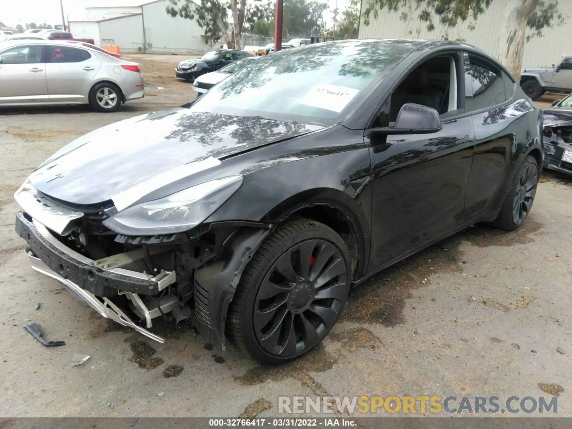 2 Photograph of a damaged car 5YJYGDEF9MF299269 TESLA MODEL Y 2021