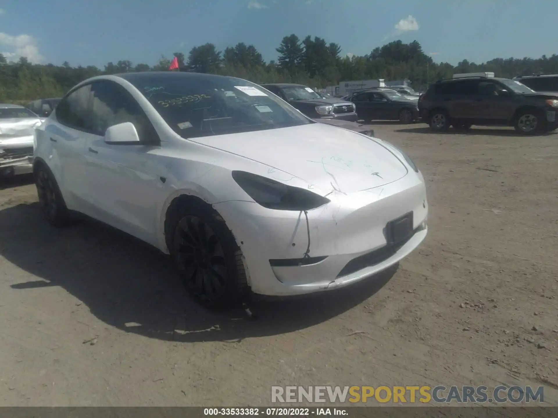 1 Photograph of a damaged car 5YJYGDEFXMF072320 TESLA MODEL Y 2021