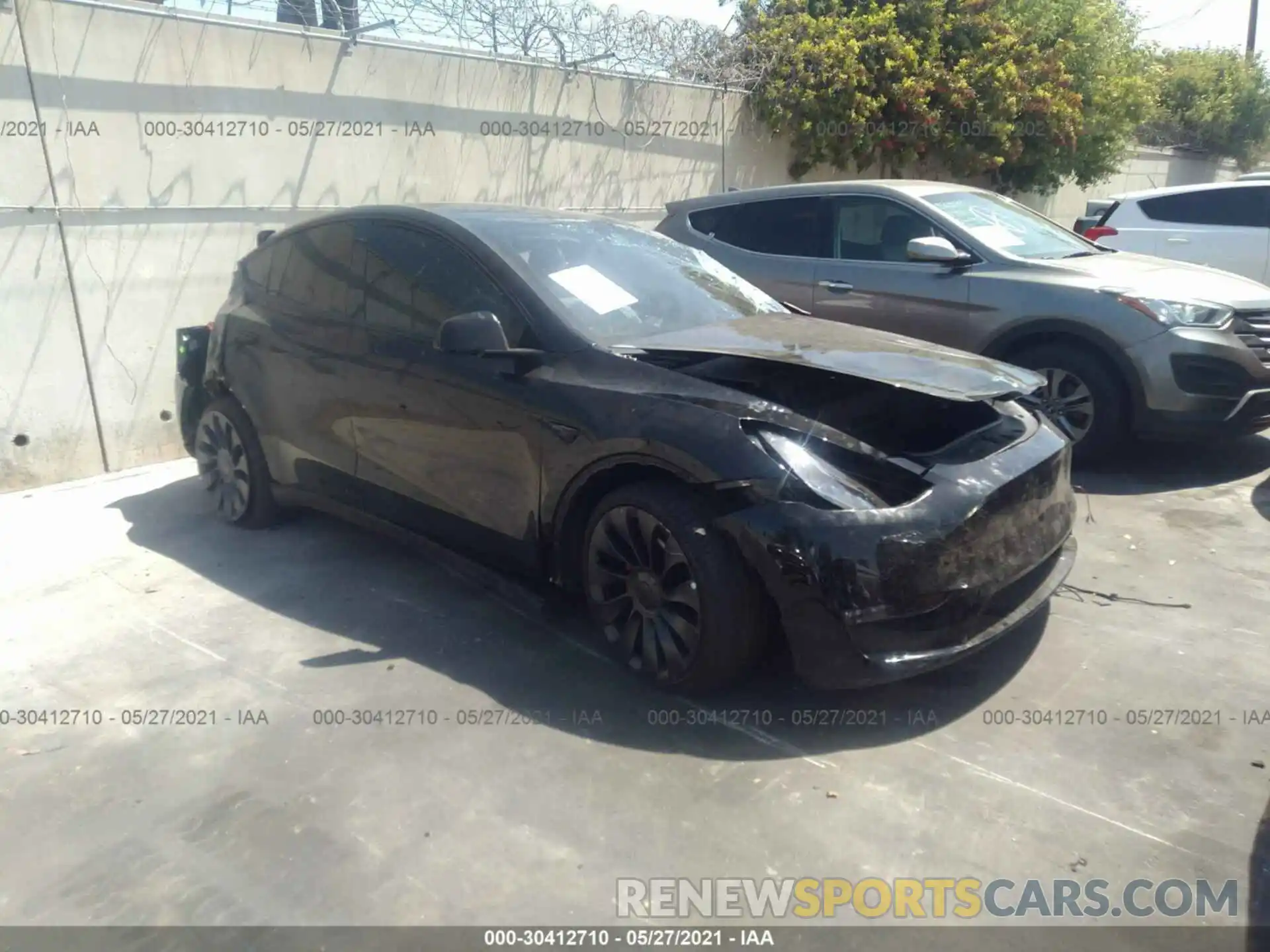 1 Photograph of a damaged car 5YJYGDEFXMF079400 TESLA MODEL Y 2021