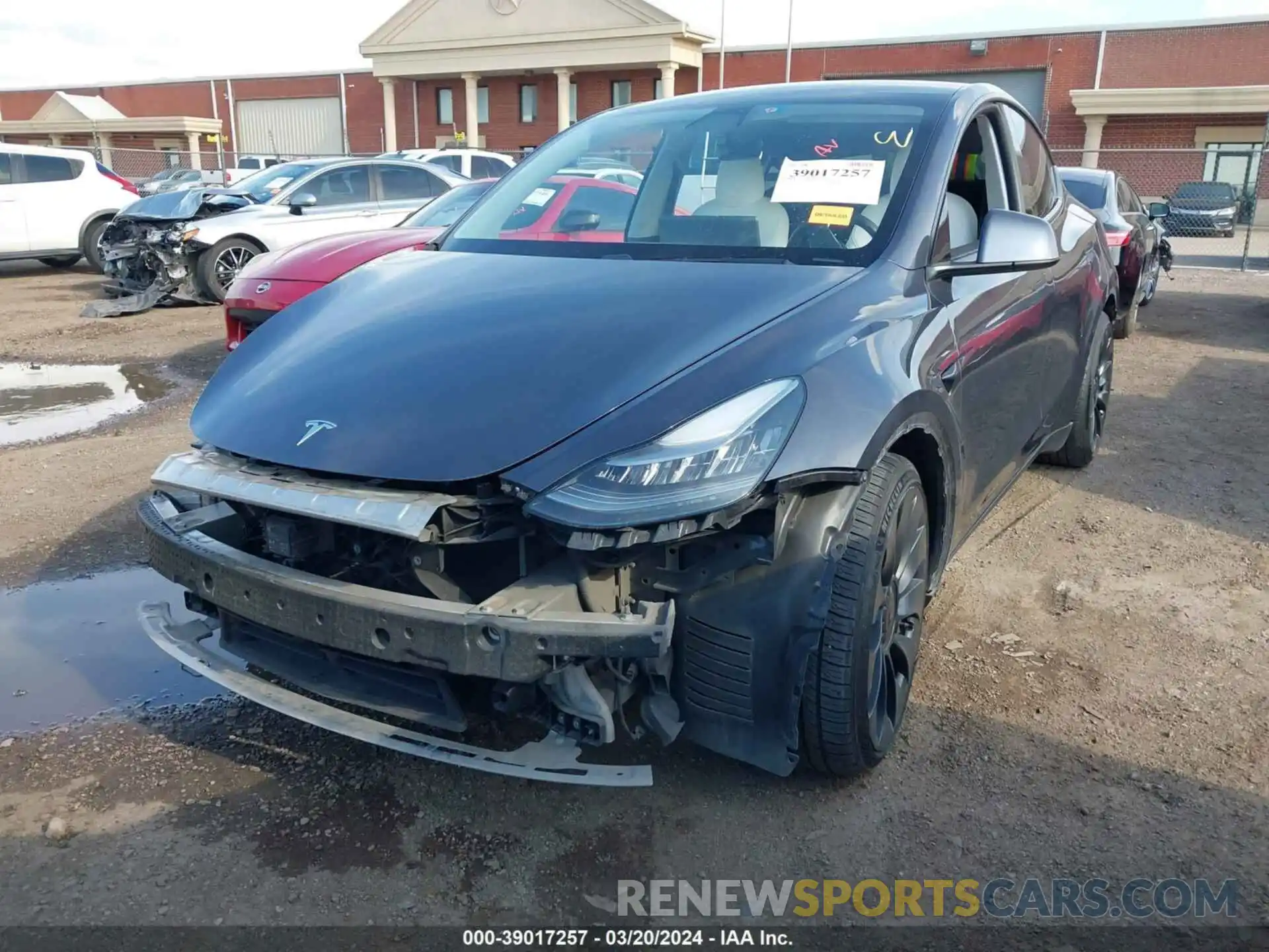 2 Photograph of a damaged car 5YJYGDEFXMF081437 TESLA MODEL Y 2021