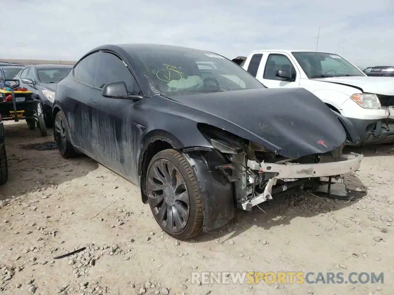 1 Photograph of a damaged car 5YJYGDEFXMF092888 TESLA MODEL Y 2021