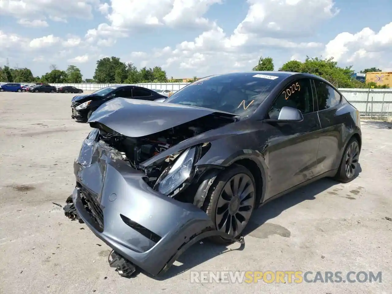 2 Photograph of a damaged car 5YJYGDEFXMF137246 TESLA MODEL Y 2021