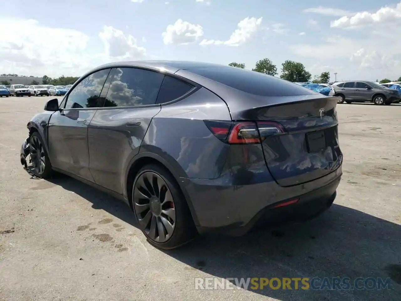 3 Фотография поврежденного автомобиля 5YJYGDEFXMF137246 TESLA MODEL Y 2021